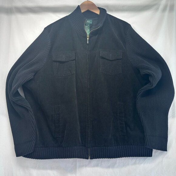 Lauren Ralph Lauren Women’s Corduroy Jacket Ribbed Sleeves Black Size 2X EUC - Picture 1 of 9